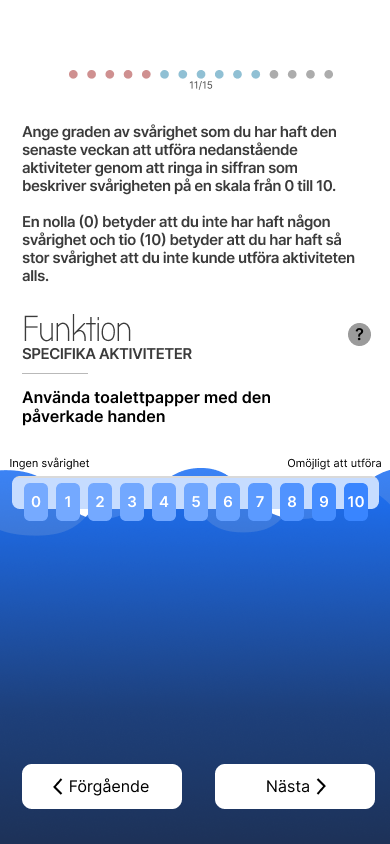 Rejected direction — blue-only gradient for difficulty questions, low contrast against background